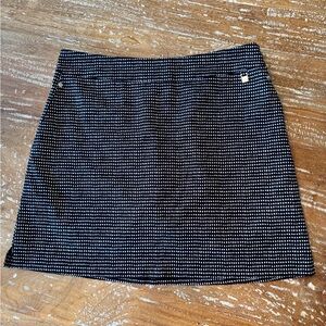 NWOT Cutter & Buck Monochrome Black & White Patterned Mini Golf Skort, Size 10